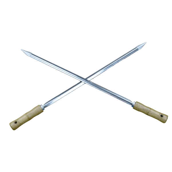 #grillWetter Grillspieße Set aus 2 Spießen, 65 cm lang