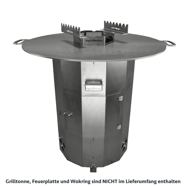 #grillWetter Spießträgersatz für #grillWetter Wok-Ringe ø 25cm und ø 30cm