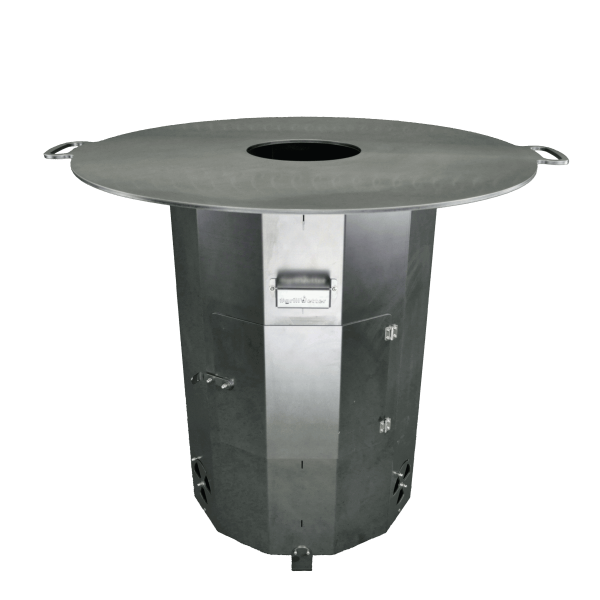 #grillWetter Set 2 - Feuertonne Deluxe Corten mit Feuerplatte 8mm